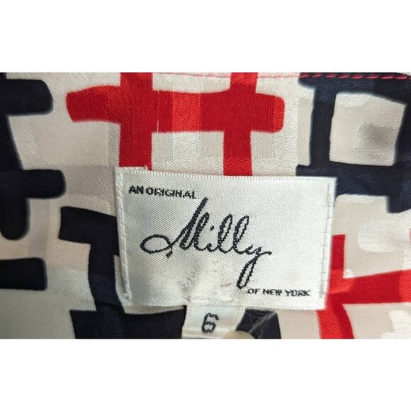 Milly Dress Silk Wrap Midi Cocktail Party Dinner Date Night Formal Wedding Guest - Picture 14 of 15